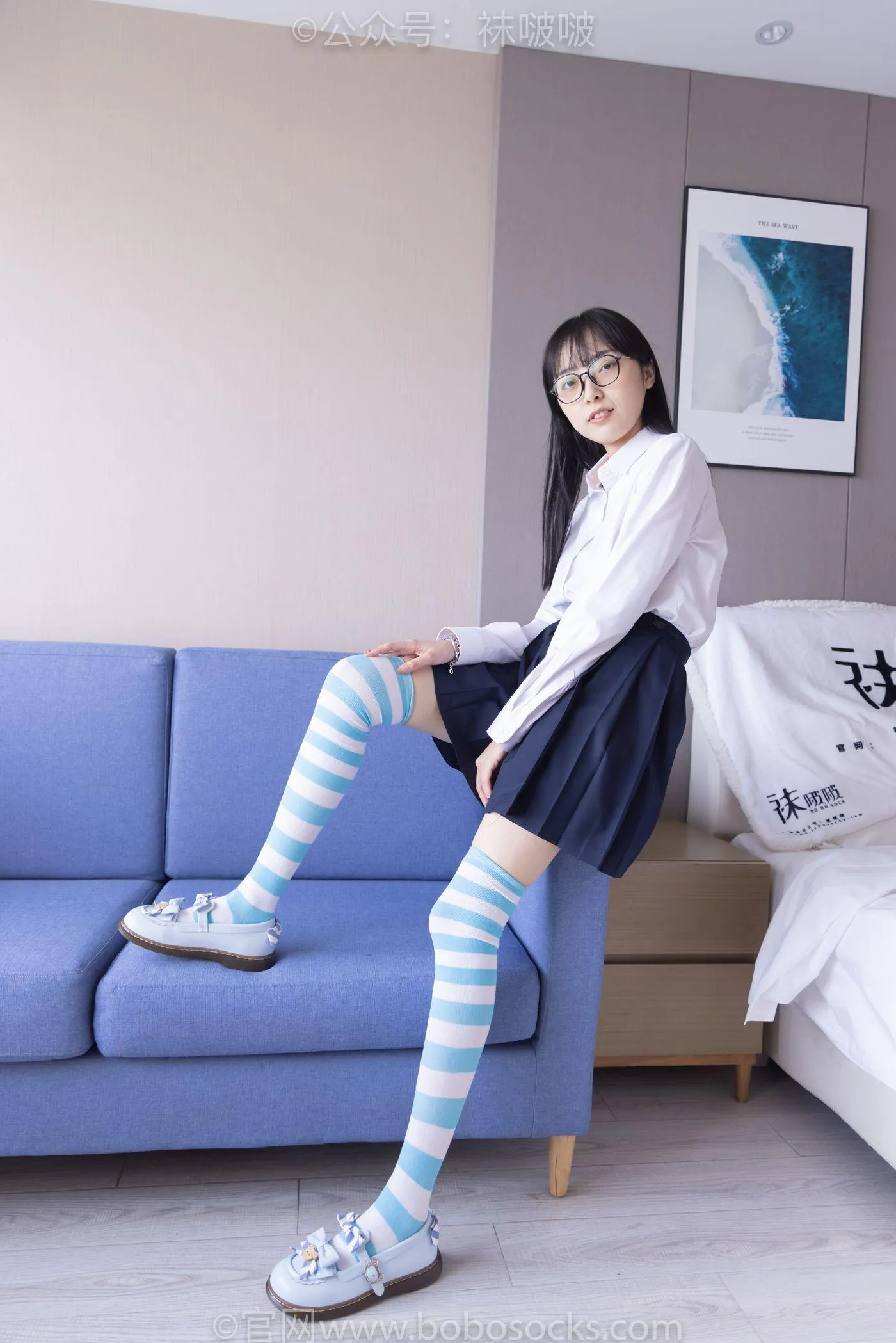 [BoBoSocks袜啵啵]NO.070 稚予-皮鞋、拖鞋、过膝袜、白棉袜 [148P]插图2